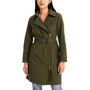 J.Crew Assymetrical Gold Zippered Trench Coat
